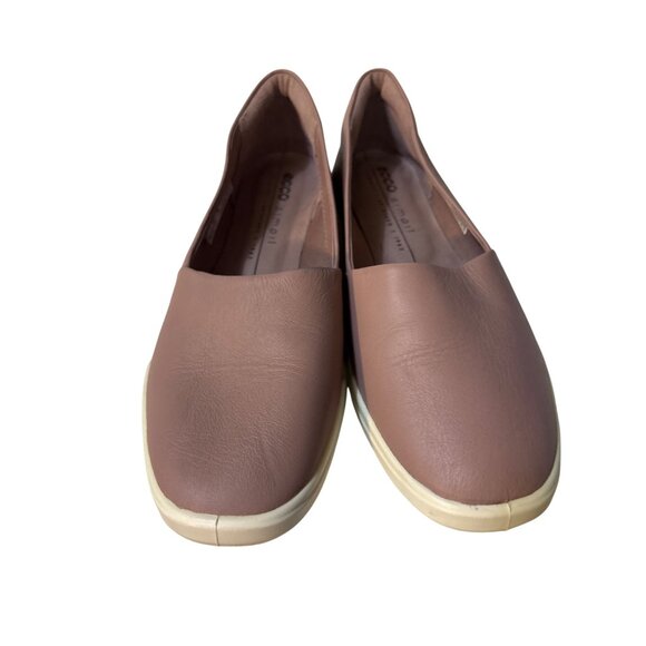 Ecco Simpil Womens Slip-On Casual Shoes Size 5-5.5 US Leather Upper Brown - Picture 2 of 8